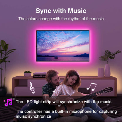 Tira LED RGB con Control por App y Sincronización Musical